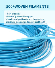 MySmile Woven Dental Floss, Effective Plaque Removal, Cruelty Free Tooth Floss, Mint, Waxed, Expanding, Vegan, Kid-Friendly String Floss with Coconut Oil, 50 Yards