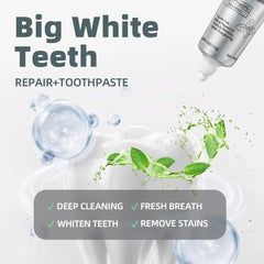 10% Nano-Hydroxyapatite Toothpaste for Sensitive Teeth: Fluoride-Free, Whitening, and Enamel Protection with Fresh Mint(2Pcs)
