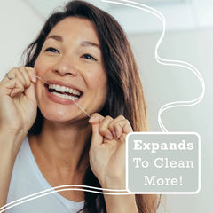 Expanding Thick Floss | Deep Cleans Gums with Woven Textured Floss | No More Bleeding Gums | Sensitive Flavors - Blueberry, Lime & Mint, Vanilla