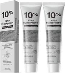 2PCS Hydroxyapatite Toothpaste,10% Nano Hydroxyapatite Toothpaste(Fluoride Free),Toothpaste for Adults, Enamel Care,Gentle Mint,Fresh Breath