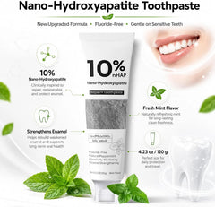 Nano-Hydroxyapatite Toothpaste, | New Upgraded Formula, Strengthens Enamel,Fluoride-Free Toothpaste, Gentle on Sensitive Teeth 4.23oz 2pc