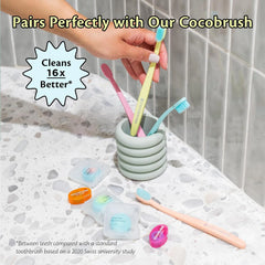 Cocofloss Woven Dental Floss, Favorites Sampler, Dentist-Designed Oral Care with Coconut Oil, Waxed, Vegan, Kid-Friendly, 1 Mint (33 yd), 2 Travel in Coconut, Strawberry (8 yd)