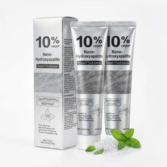 10% Nano-Hydroxyapatite Toothpaste for Sensitive Teeth: Fluoride-Free, Whitening, and Enamel Protection with Fresh Mint(2Pcs)