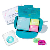Cocofloss Woven Dental Floss, Favorites Sampler, Dentist-Designed Oral Care with Coconut Oil, Waxed, Vegan, Kid-Friendly, 1 Mint (33 yd), 2 Travel in Coconut, Strawberry (8 yd)