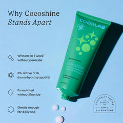Cocolab Cocofloss Oral-Care Set, 3 Spools Dental Floss & 1 Cocoshine, Woven String Floss with Coconut Oil, Powerful Whitening Toothpaste, Dentist-Designed, Delightful Mint