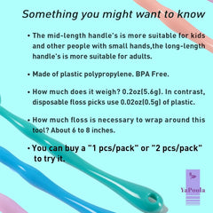 Design NO-Waste Dental Floss Handle for Adults and Kids Teeth Cleaning Reusable Dental Picks 1 Counts Daughter Gift from Mother