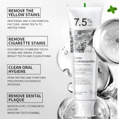 7.5% Hydroxyapatite Toothpaste, 7.5% Hydroxyapatite Toothpaste for Advanced Enamel Protection, Appropriate for Sensitive Teeth, Gentle and Effective Formula, Fresh Mint (2)