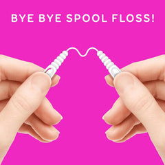 GRIN Gripper Floss, Individually Wrapped Smooth Dental Floss, 60 Count, Minty Flavor, Recyclable Packaging, Gentle Floss Tape, Finger Grips with Safe Fold Back Pick, No Shredding or Breaking