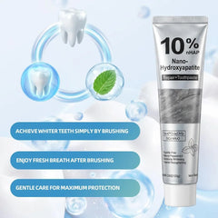 10% Nano-Hydroxyapatite Toothpaste for Sensitive Teeth: Fluoride-Free, Whitening, and Enamel Protection with Fresh Mint（2Pcs）